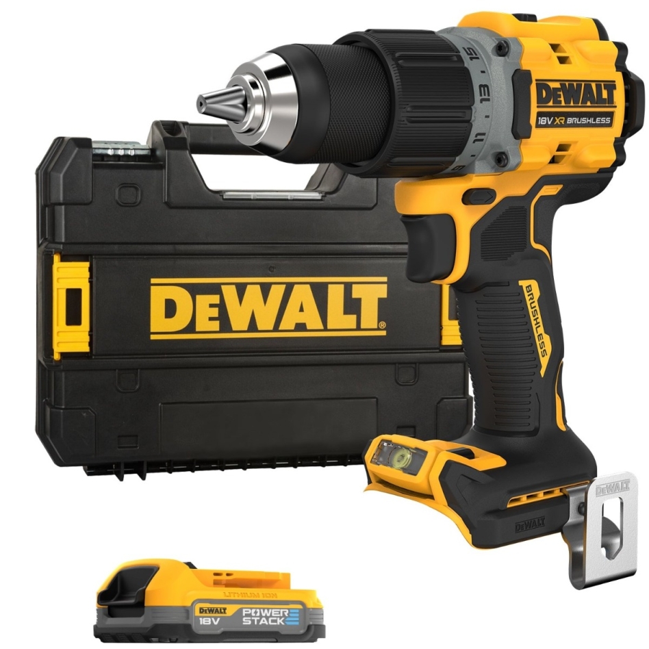 DeWALT DCD800E1T-QW Perceuse sans fil XR 18V PowerStack Li-Ion