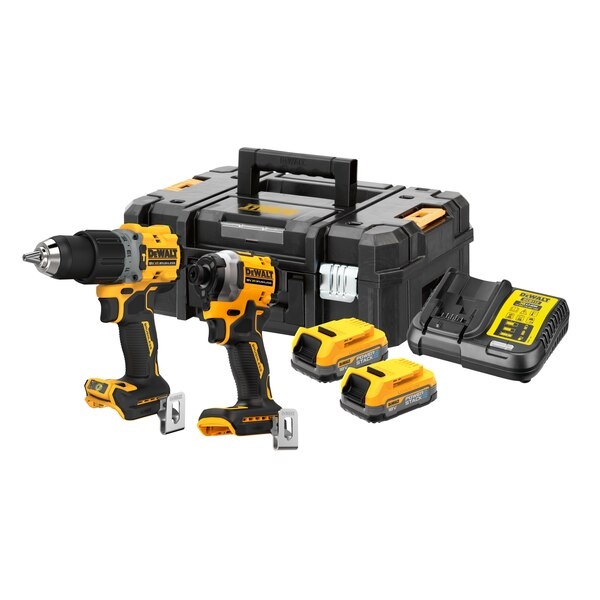 DeWALT DCK2050E2T-QW Combo set 18V PowerStack perceuse sans fil DCD805 + perceuse à percussion DCF850