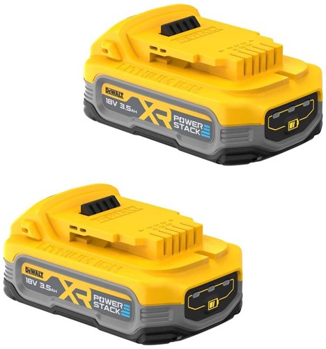 DeWalt Accessoires DCBP318S2-XJ Batterie Powerstack 3,5 Ah 18V XR Duopack