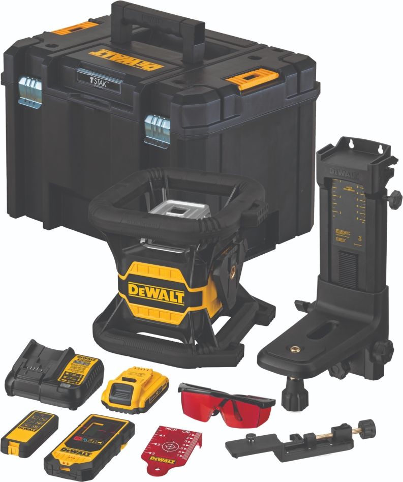 DeWalt DCE080D1RS-QW DCE080D1RS Laser rotatif rouge 18 volts 2,0 Ah Li-ion avec Bluetooth