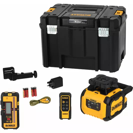 DeWALT DCLE15211R-QW​ Laser de rotation Batterie Li-ion rouge et c&acirc;ble de charge USB-C