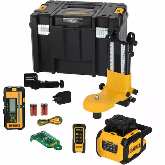 DeWALT DCLE15221G-QW​ Laser de rotation Batterie Li-ion verte et c&acirc;ble de charge USB-C