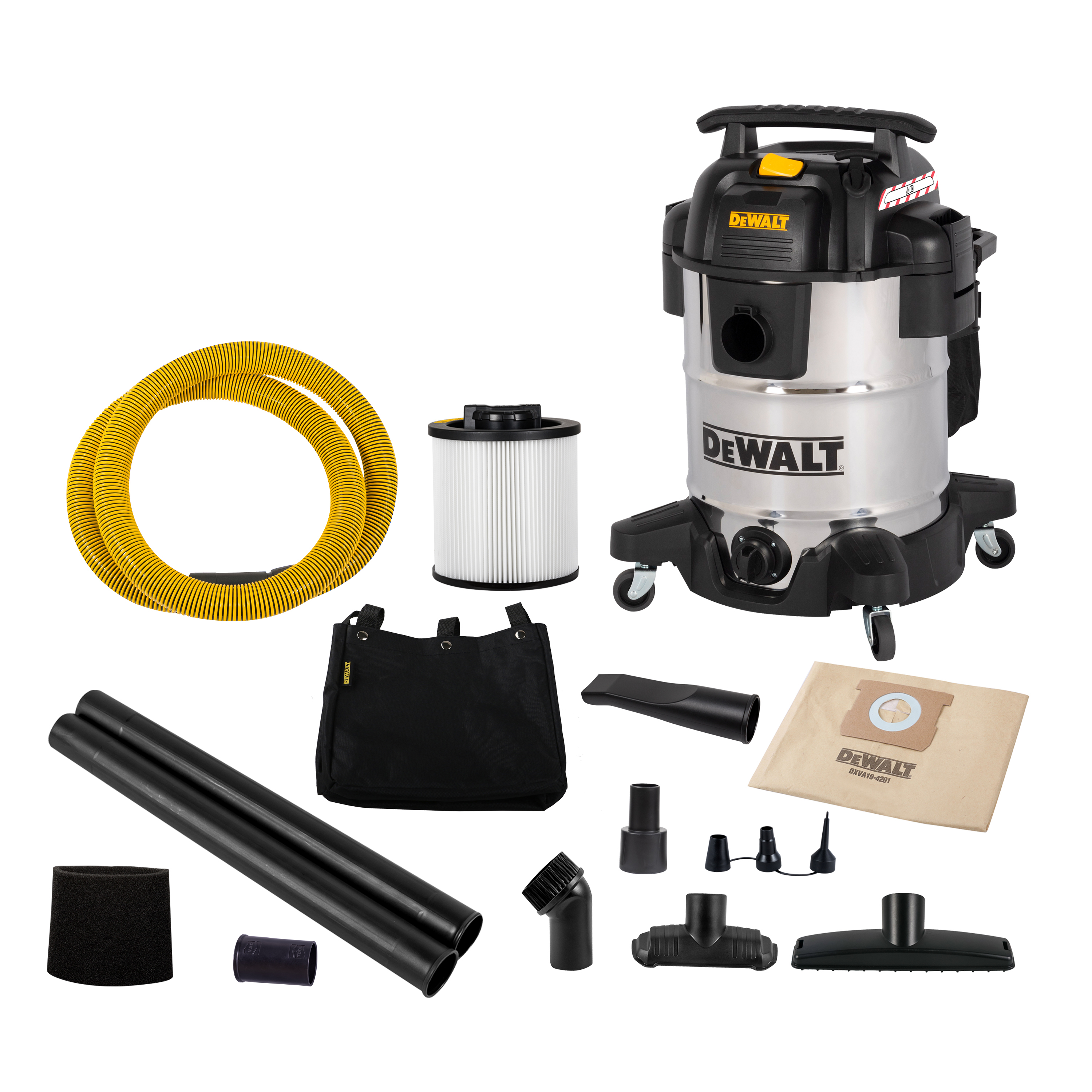 DeWalt DXV38SB Aspirateur eau et poussière 1250W 38L