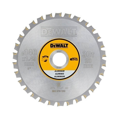DeWalt Accessoires DT1910-QZ Lame de scie circulaire 140 x 20 mm 30T FTG 3°
