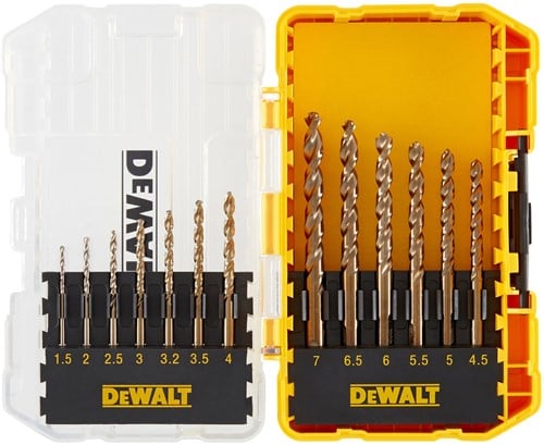 DeWalt Accessoires DT70710-QZ Coffret de 13 mèches à métaux HSS-G (1.5mm-7mm) avec étui solide