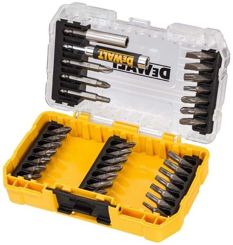 DEWALT Accessoires DT70712-QZ Jeu de 19 forets à béton (4mm-8mm) et embouts de vissage avec étui solide