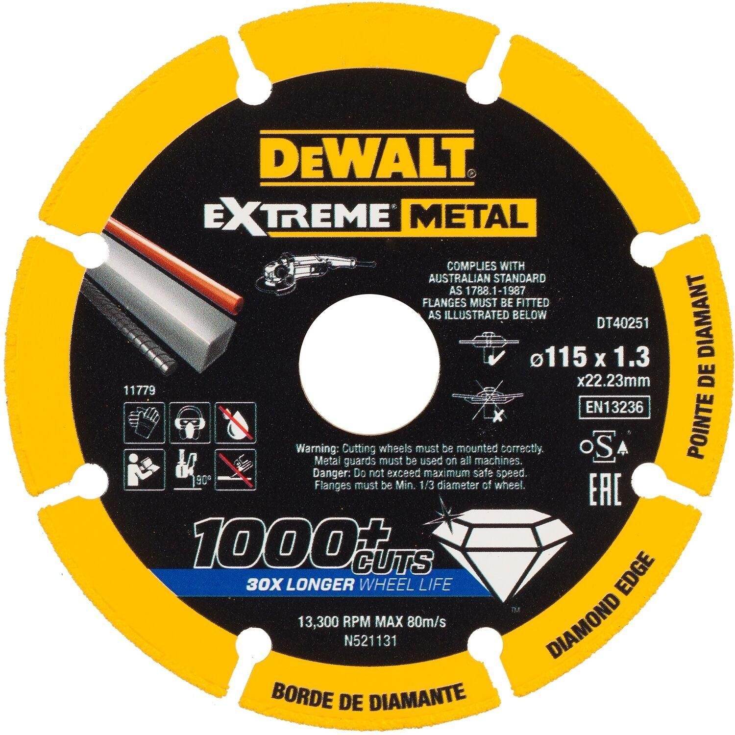 DeWalt Accessoires DT40251-QZ Disque abrasif diamanté 115x1.3mm,