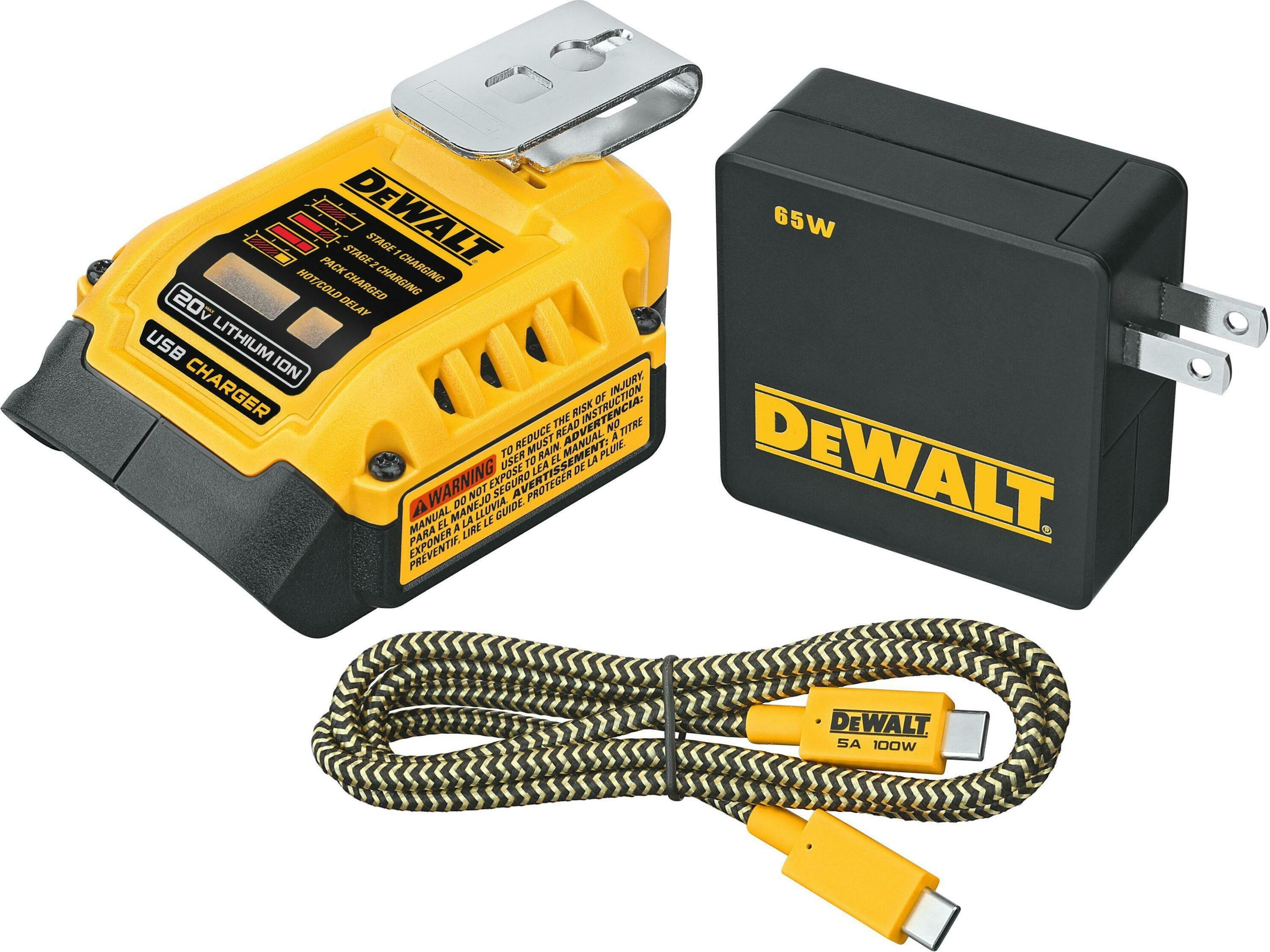 DeWALT Accessoires DCB094K-QW Adaptateur de charge USB 18 V XR