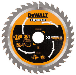DeWalt Accessoires DT99563-QZ XR Lame pour scie plongeante 190mm x 30mm 36T CSB