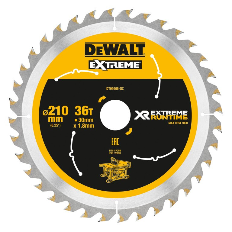 DeWalt Accessoires DT99566-QZ XR Lame de scie circulaire 210 x 30 mm 36 dents