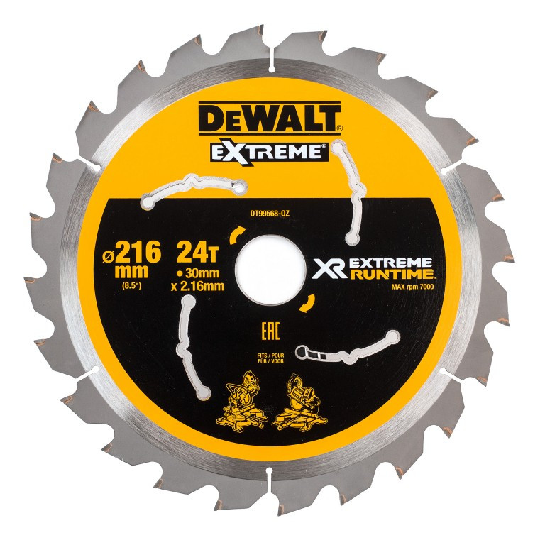 DeWalt Accessoires DT99569-QZ XR Lame de scie circulaire 216mm x 30mm 36T CSB