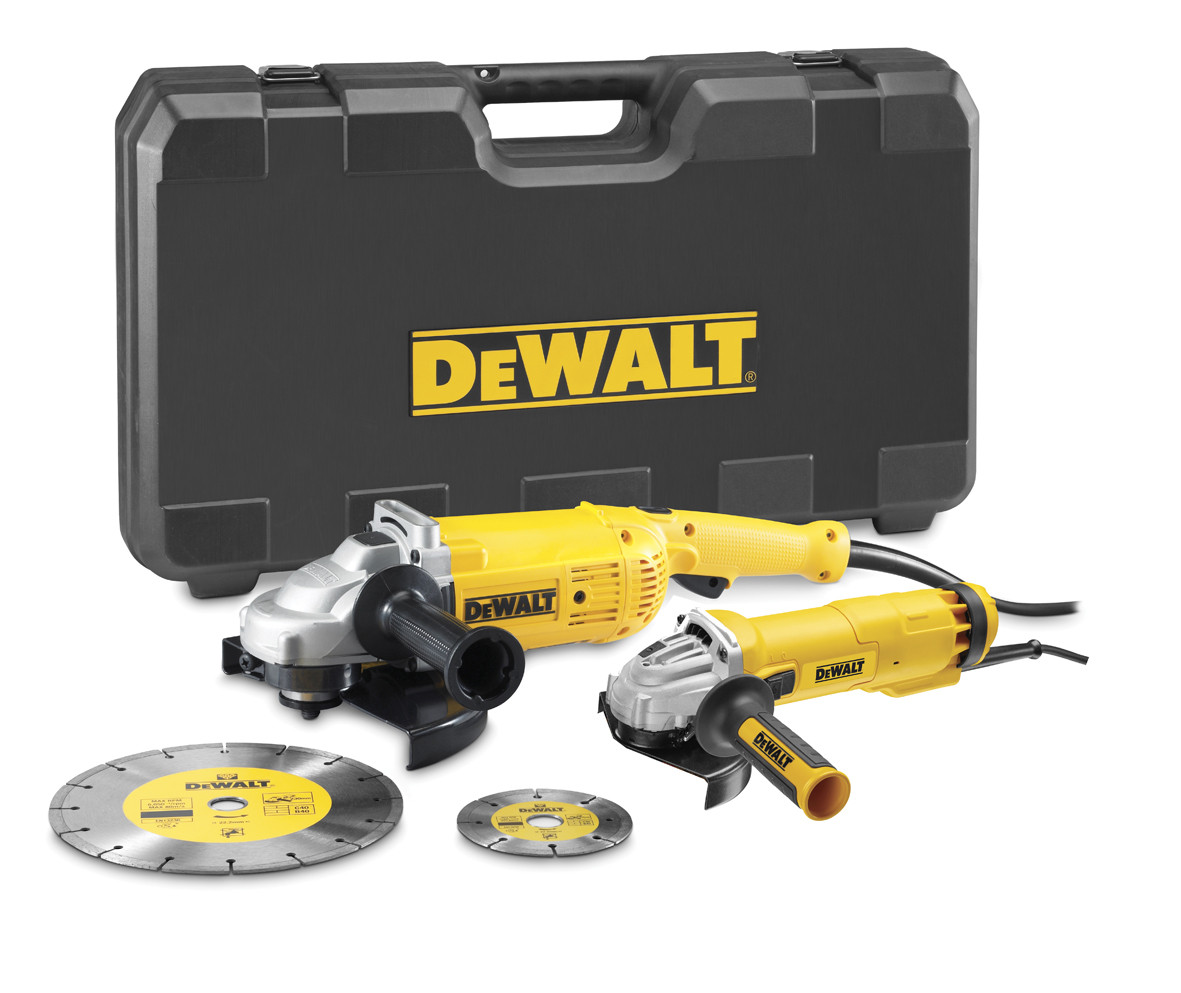 DeWALT DWE492SDT-QS Meuleuse d'angle - 230 mm 2200 Watt + 125 mm 1000 Watt