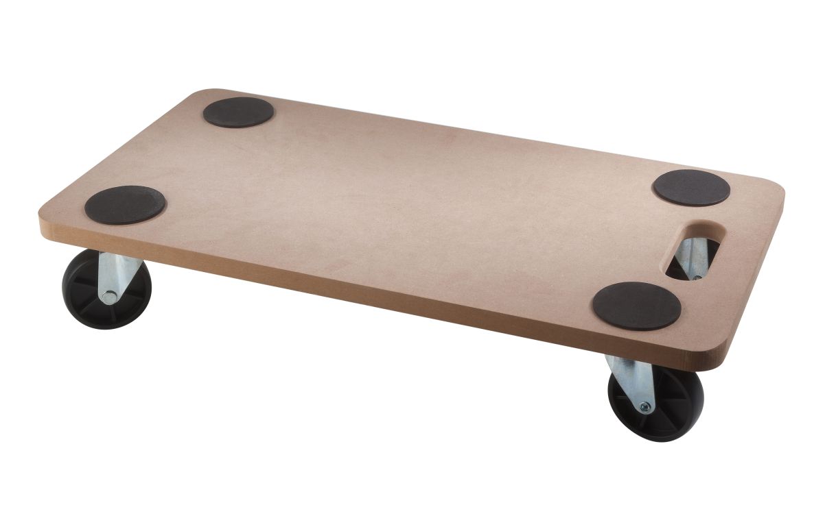 DIGGERS DIG788 Chariot en MDF, 58x29cm, capacité 150kg, roues en PP dur 50mm, FSC 100%.