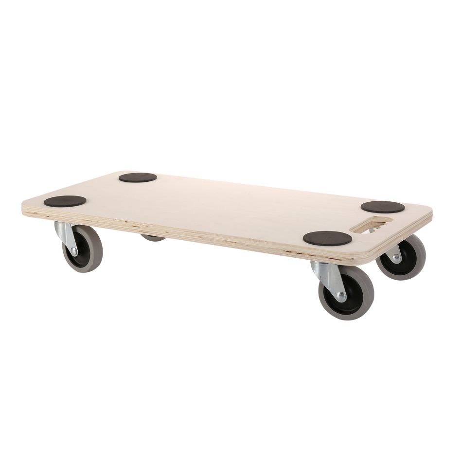 DIGGERS DIG825 Chariot en contreplaqué, 58x29cm, capacité de charge 200kg, roues TPR 75mm, FSC 100%.