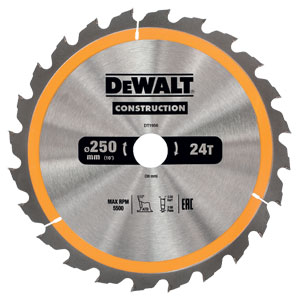 DeWALT Accessoires DT1956-QZ Lame de scie circulaire 250 x 30 x 24T ATB 10Â°