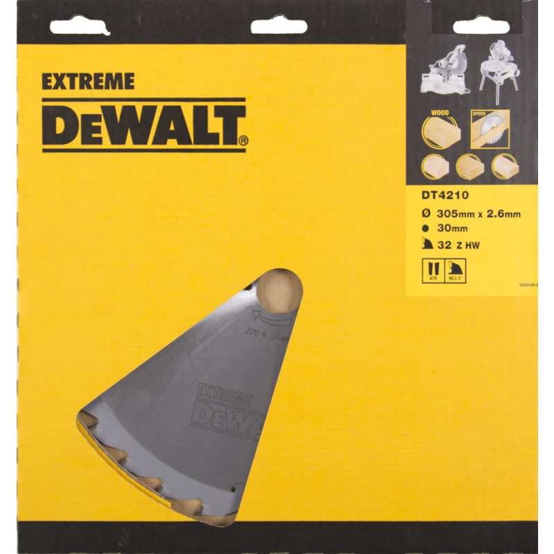 DeWalt Accessoires DT4210-QZ DT4210 HM Lame de scie 305 x 30 x 32T Denture alternee