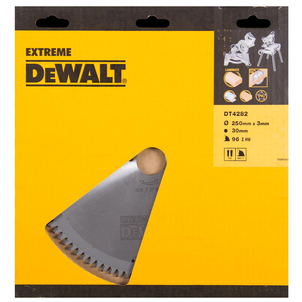 DeWalt Accessoires DT4282-QZ DeWalt DT4282 HM Lame de scie 250 x 30 x 96T trapezium