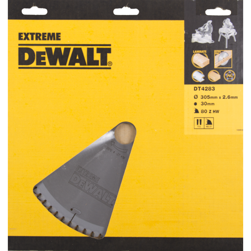 DeWalt Accessoires DT4283-QZ DT4283 HM Lame de scie 305 x 30 x 80T trapezium