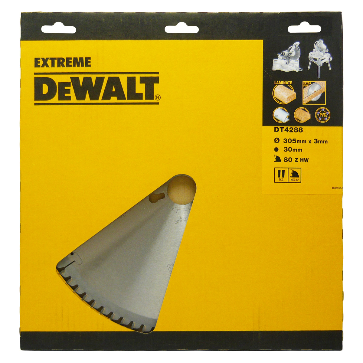 DeWalt Accessoires DT4288-QZ DT4288 HM Lame de scie 305 x 30 x 80T trapezium