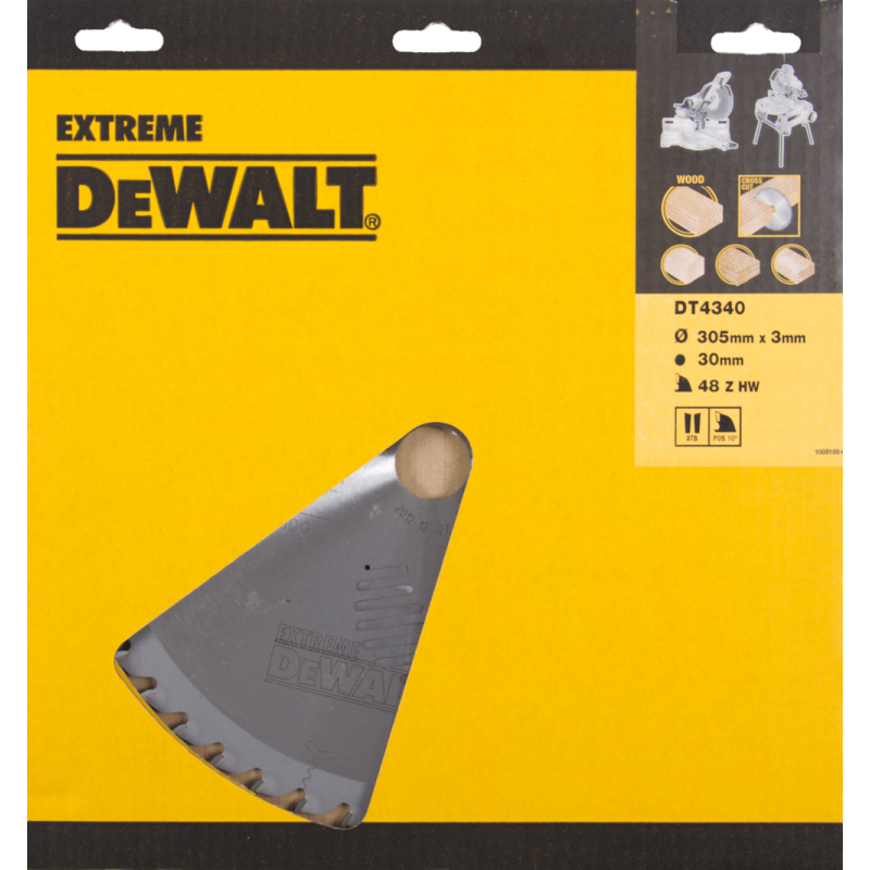 DeWalt Accessoires DT4340-QZ DT4340 HM Lame de scie 305 x 30 x 48T Denture alternee