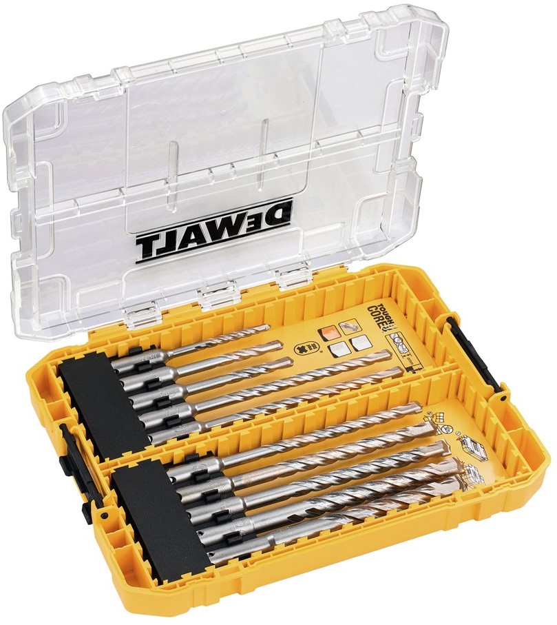 DeWalt Accessoires DT70753-QZ Jeu de forets SDS-Plus 10 pièces dans une mallette robuste