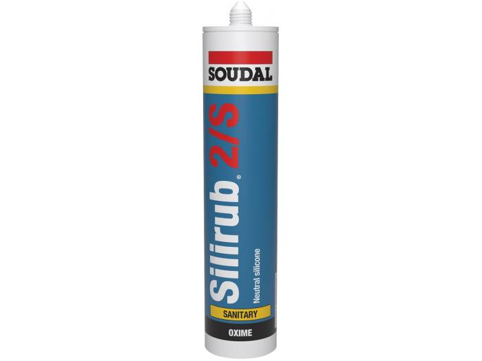 Soudal 105758 Silirub 2S mastic silicone Sanitaire Gris Transparent 300ml