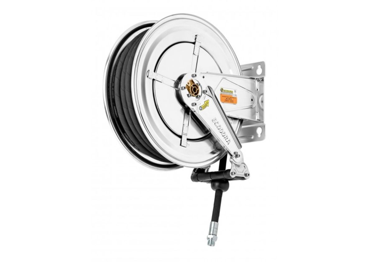 Ecodora 567000100 Enrouleur de tuyau 18m (eau 100°C) - 200 bar - tuyau 3/8" (432/32) - (432/32)