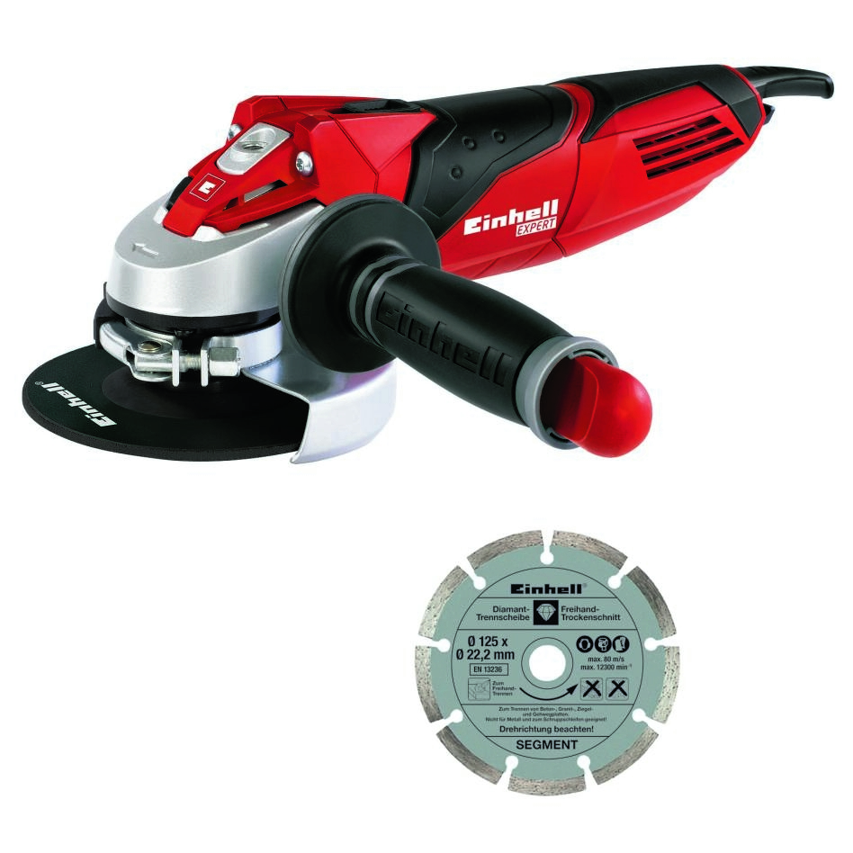 Einhell 4430885 TE-AG 125/750 Kit Meuleuse d'angle 125 mm 750 watts