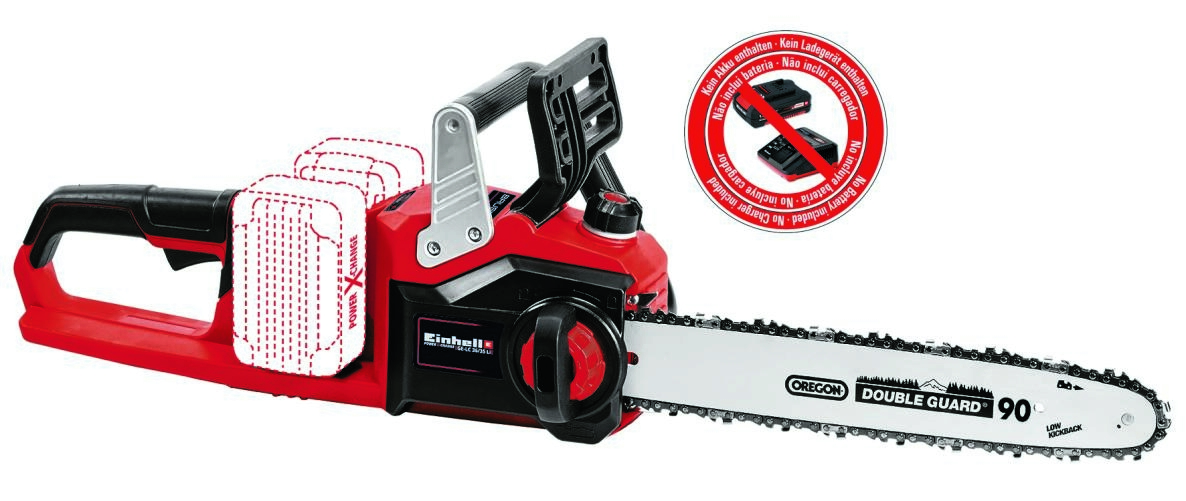 Einhell 4501780 GE-LC 36/35 Li-Solo Accu Tronçonneuse 2 x 18 Volt sans batteries ni chargeur