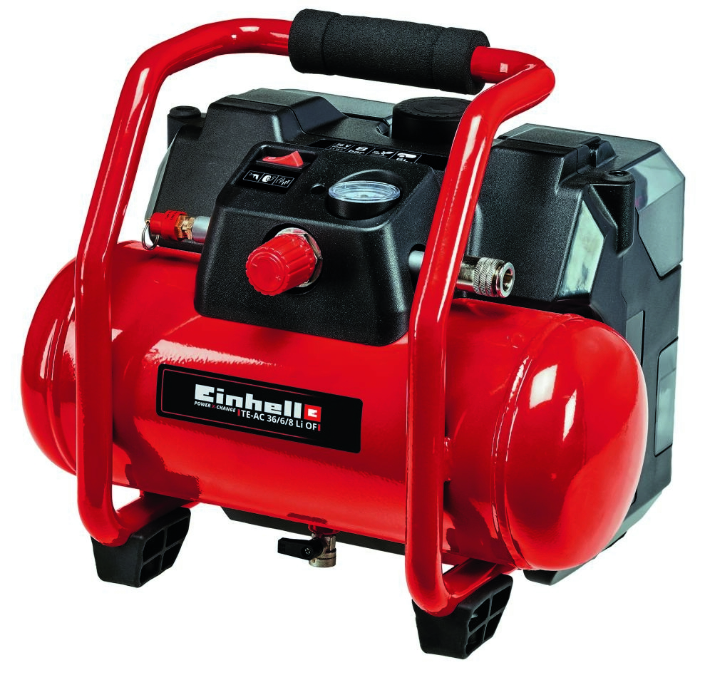 Einhell 4020450 TE-AC 36/6/8 Li OF Set-Solo Accu Compressor 2 x 18 Volts excl. batteries et chargeur
