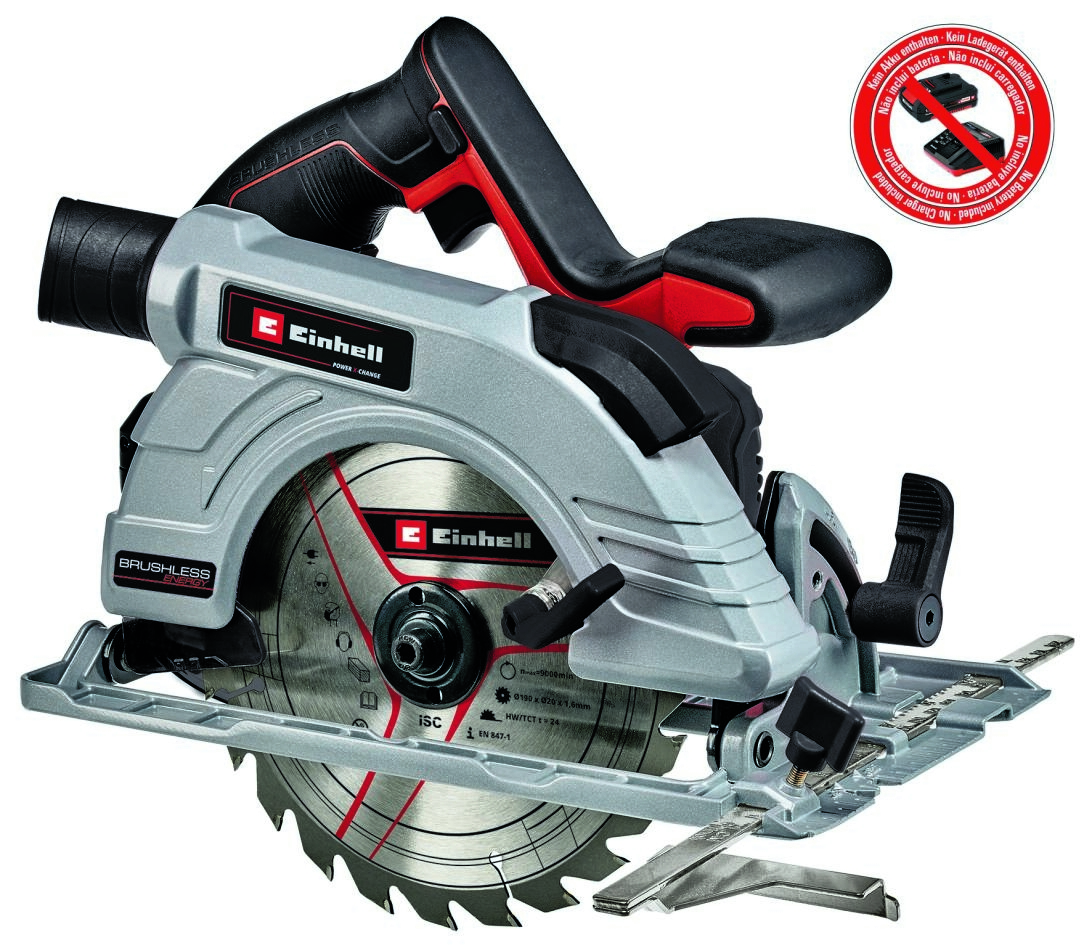 Einhell 4331210 TE-CS 18/190 Li BL - Scie circulaire sans fil Solo 18 Volts hors batteries et chargeur