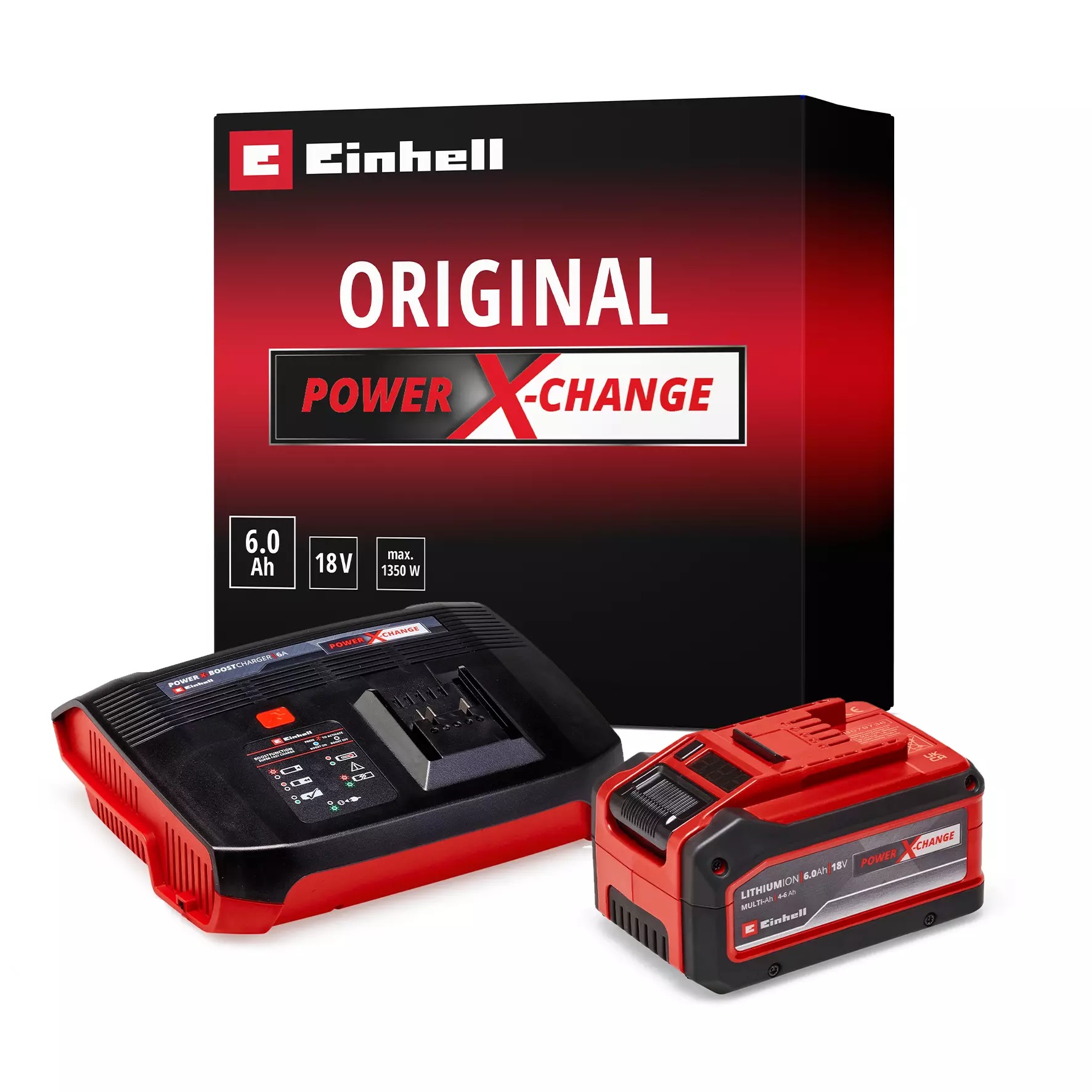 Einhell 4512143 PXC Starter Kit batterie 18 V 4.0-6.0 Ah et chargeur rapide en boîte