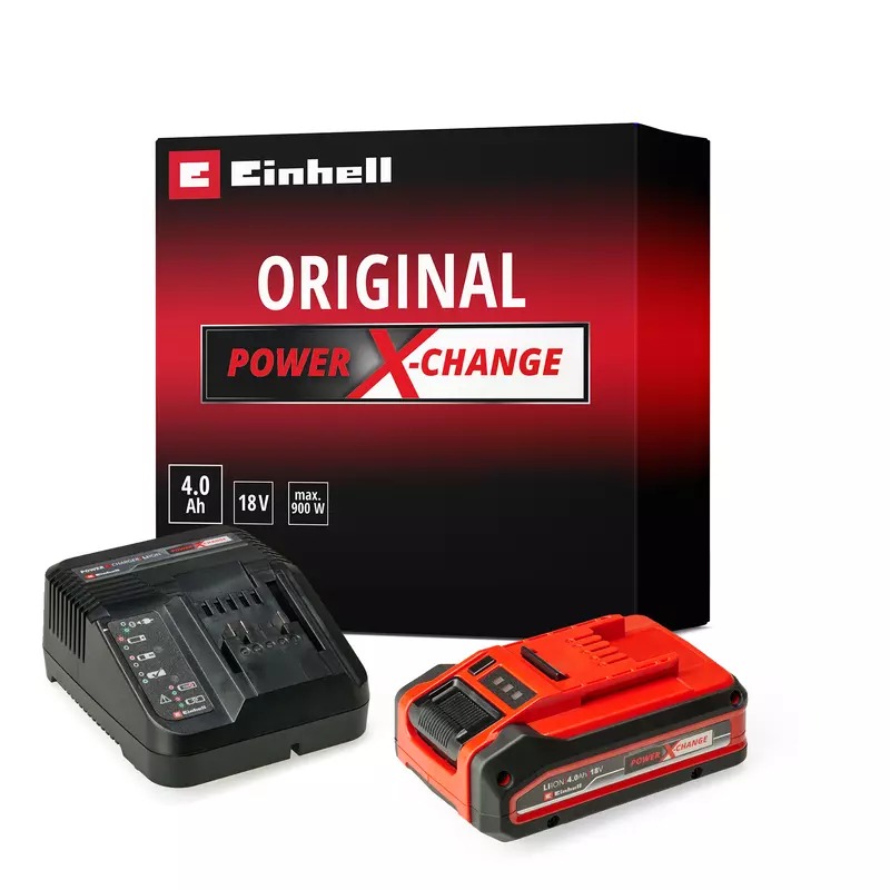 Einhell 4512159 Plus Starter Kit Batterie 18 V 4.0 Ah avec chargeur rapide en boîte