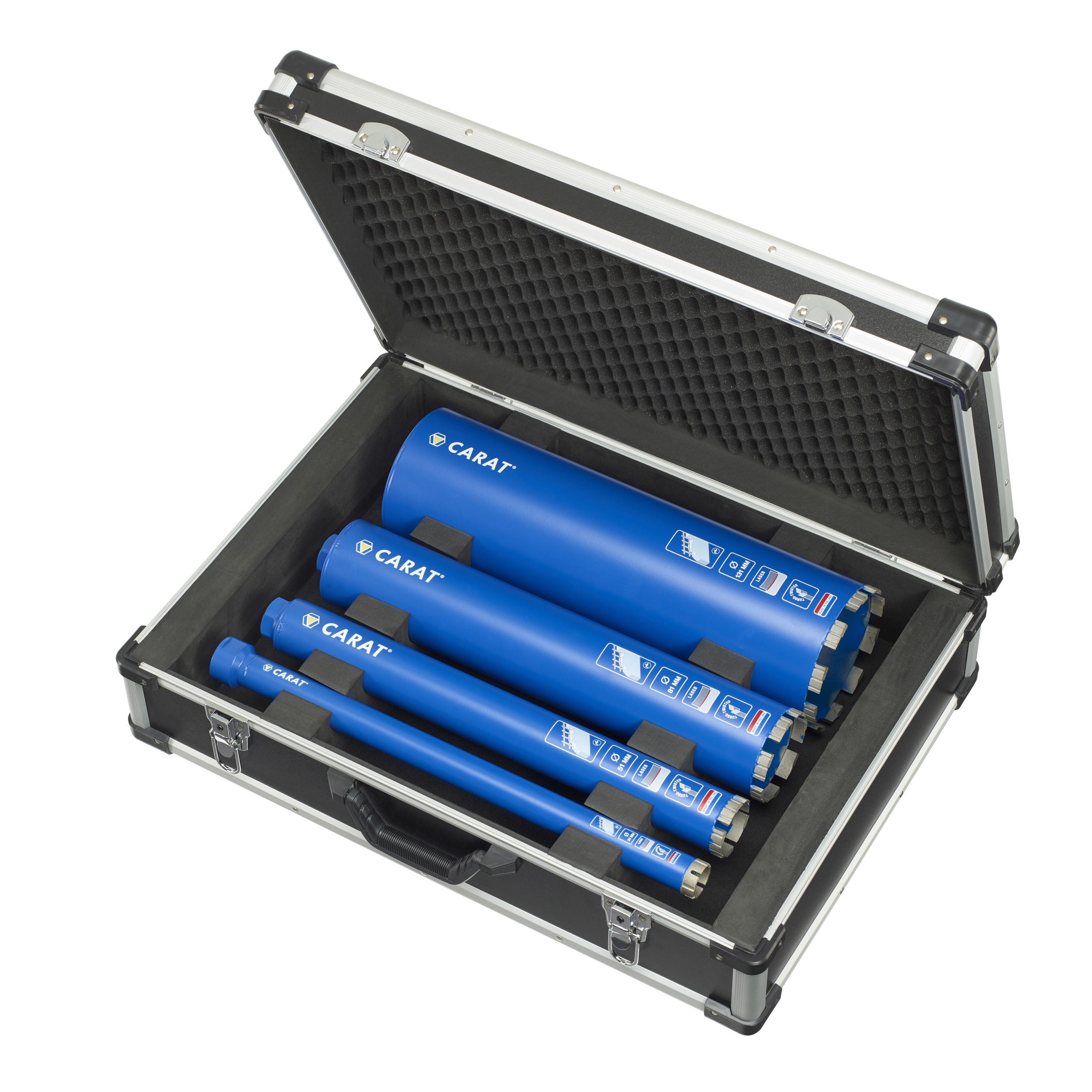 Carat EMSET010NL Jeu de forets diamantés Master 4 forets 31, 51, 81, 131 mm