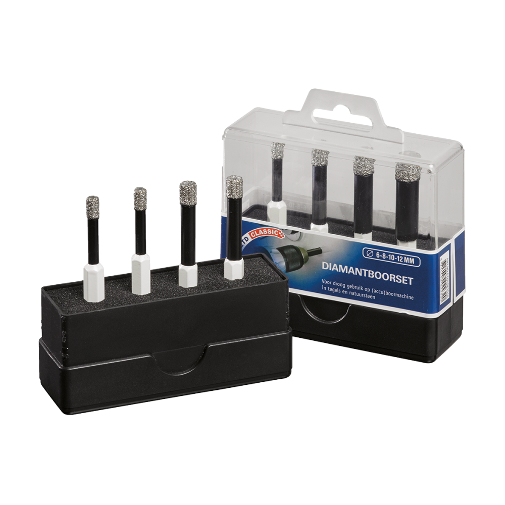 Carat ETDCSET010 Jeu de forets diamantés Tile Classic 6-8-10-12 mm Dry