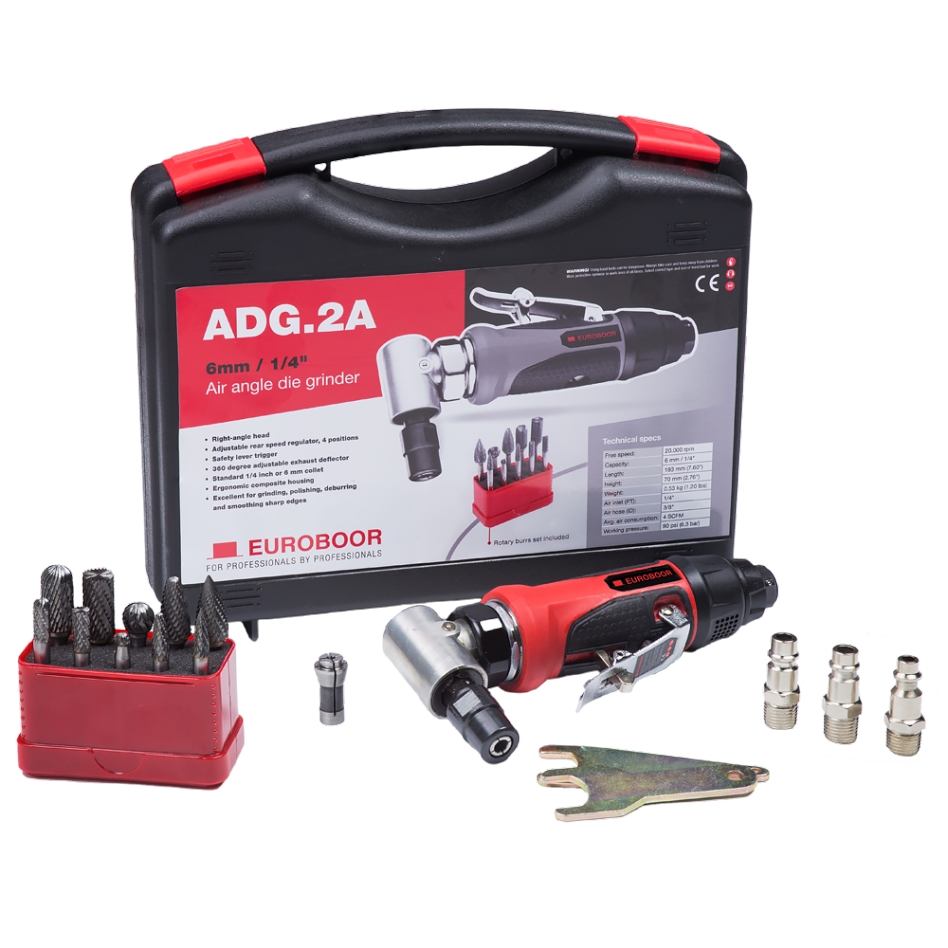 Euroboor 30514200003004 ADG.2A-SET Set de meuleuses d'angle + 10 fraises