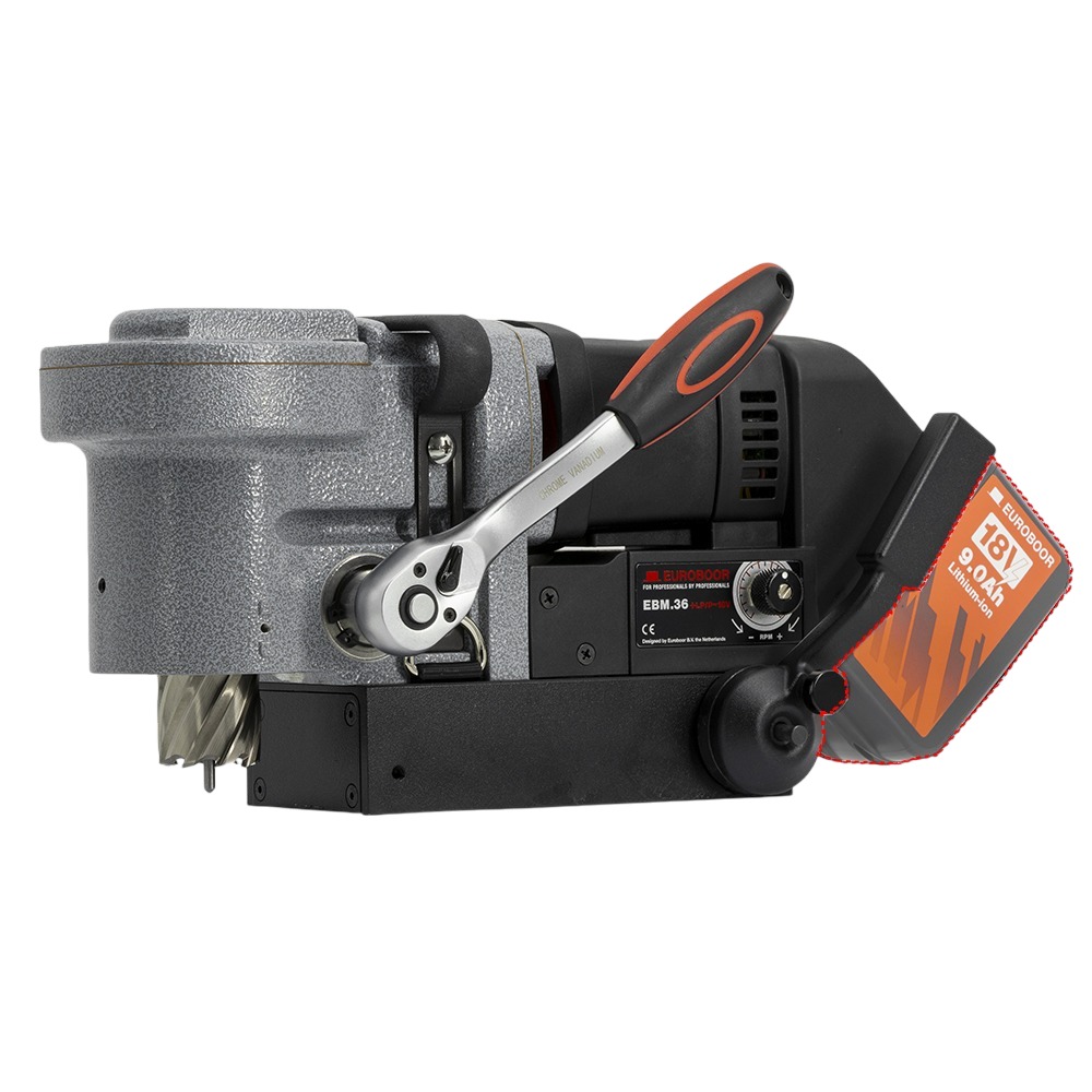 Euroboor 11036800130004 EBM.36+LP/P-18V Carotteuse magnétique Accu Ø36 mm 18 V hors batterie et chargeur en boîte