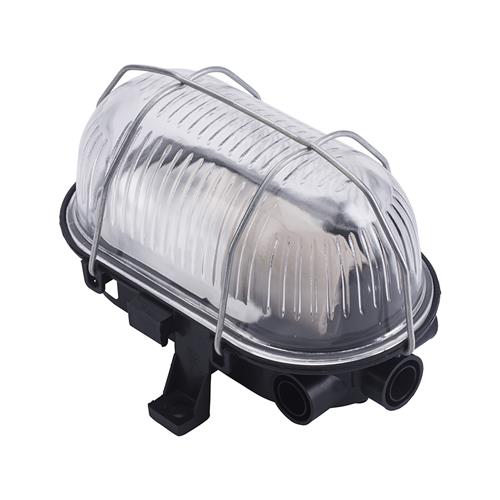 Eurolux 66.020.01 Lampe de chantier LED Bulleye 60-K - Noir - E27 - boîtier plastique avec panier métallique rabattable