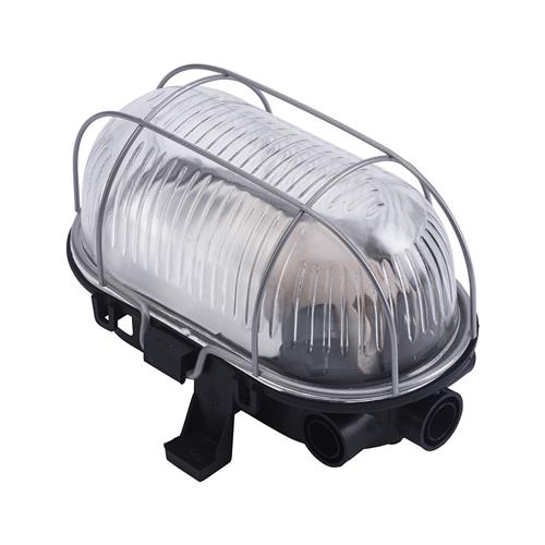 Eurolux 66.021.01 Lampe de chantier LED Bulleye 60-D - noir - E27 - boîtier plastique avec panier en fil de fer