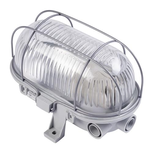 Eurolux 66.021.02 Lampe de chantier LED Bulleye 60-D - gris - E27 - boîtier plastique avec panier en fil de fer