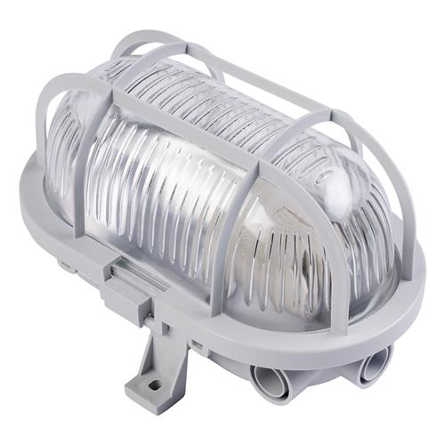 Eurolux 66.023.02 Lampe de chantier LED Bulleye 60-P - gris - E27 - boîtier plastique avec panier en plastique