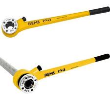 Rems 520014 Eva Set R 1/2-1 inch Fer à fileter manuel avec têtes de coupe à changement rapide