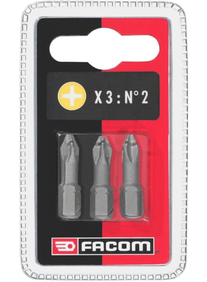 Facom EP102T.J3 Embouts de vis 1/4" PH2 Phillips® 25 mm en 3 parties