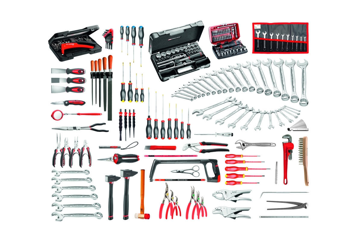 Facom CM.140A-F Kit d'entretien industriel avec 200 outils - modules en mousse 44986 (x18)