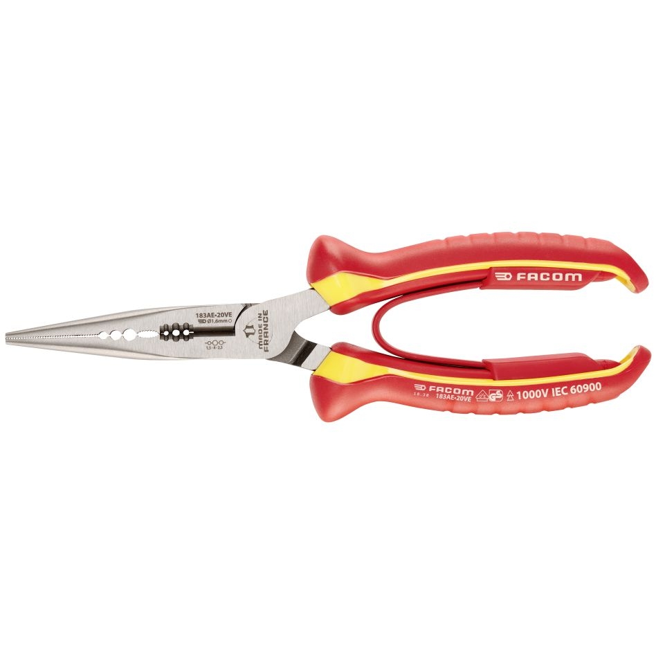 Facom 183AE.20VE 183A.VE Pince à becs semi-circulaires 1000 Volt