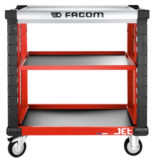 Facom JET.UC3SM4A JET Chariot d'atelier 3 étagères M4 Rouge