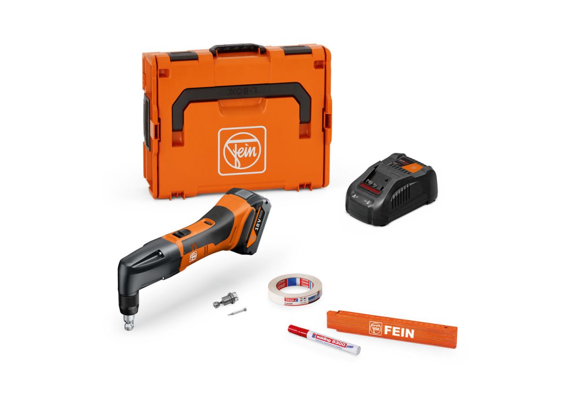 Fein 71321063000 ABLK 18 1.3 CSE AS Grignoteuse sans fil, set de base jusqu'à 1.3 mm 1x batterie 18V 5.0Ah et chargeur dans une valise L-BOXX