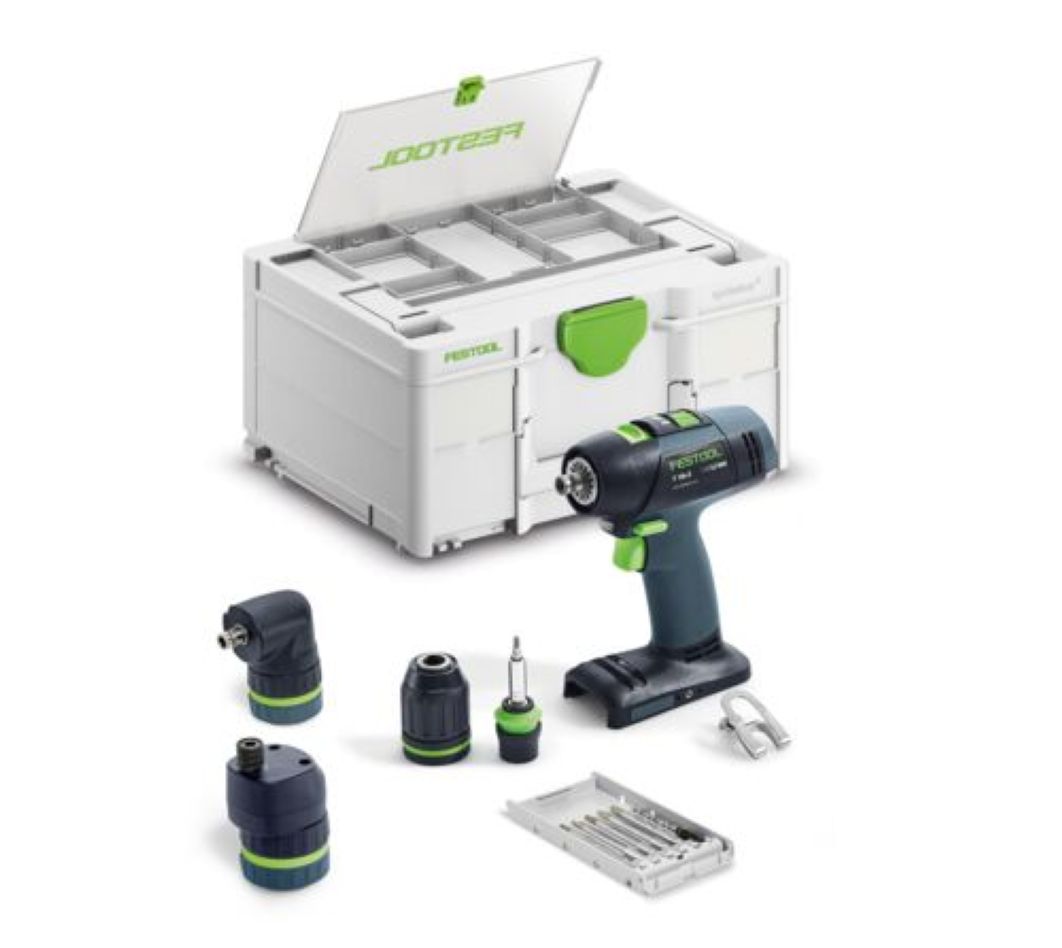 Festool 578828 Perceuse sans fil T18+3 Basic-Set sans batterie ni chargeur en mallette