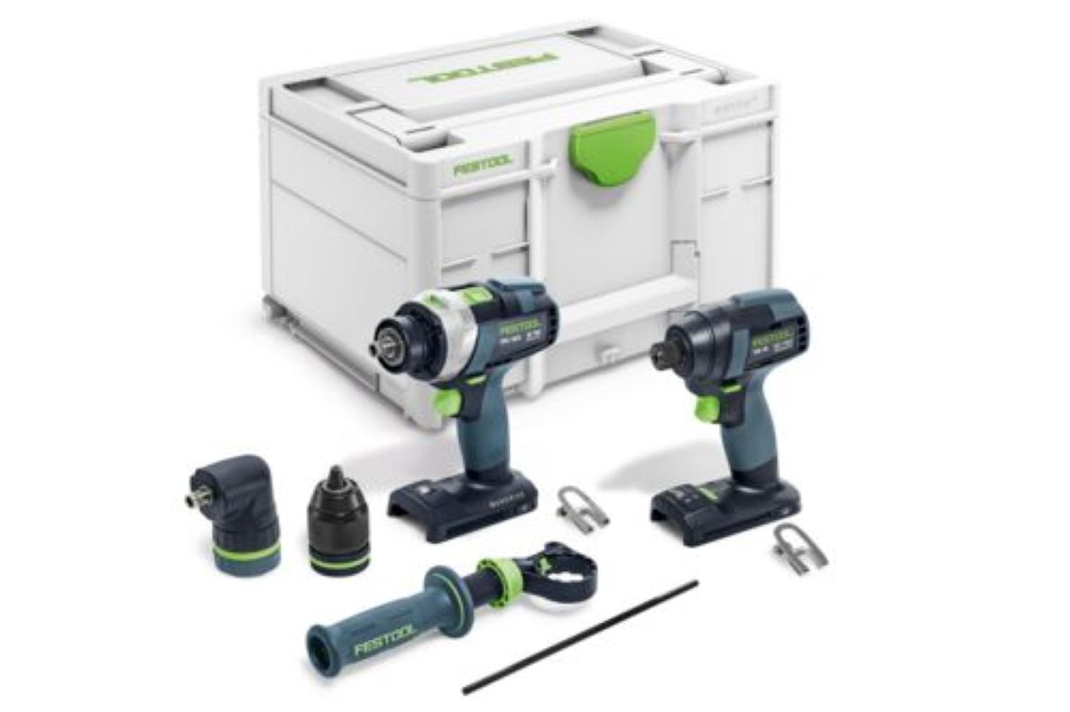 Festool 578833 TID 18 Basic-Set TPC 18/4 Comboset tournevis &agrave; percussion sans fil et jeu de visseuses sans batterie et chargeur en mallette