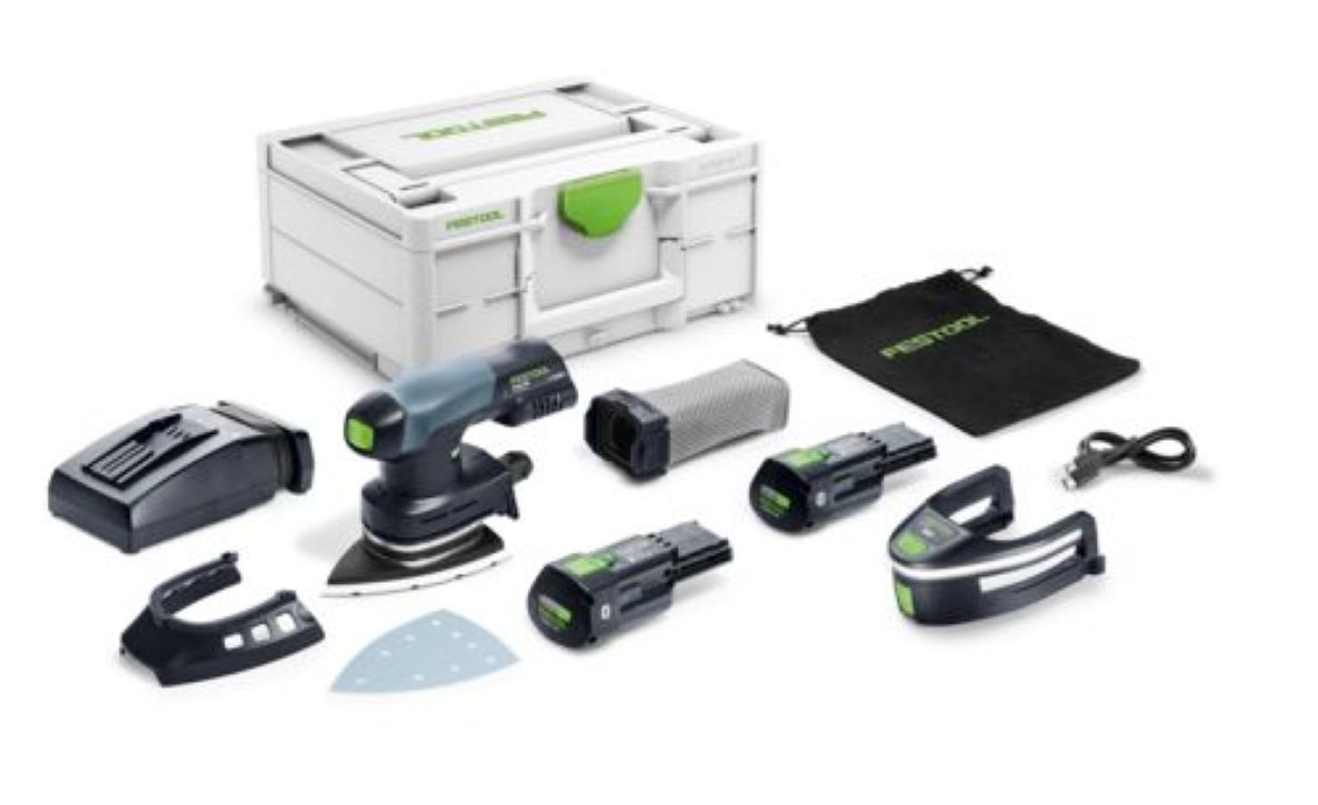 Festool 578848 Ponceuse delta sans fil DTSC 400 3.0 I-Plus 2x batterie 18V 3.0Ah et chargeur rapide en mallette